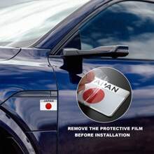 4 Stücke 3D Vereinigte Staaten/Vereinigtes Königreich/Deutschland/Frankreich/Italien/Japan Flagge Aufkleber aus Metall für LKW, Motorrad, Fahrrad, Boot und Fahrzeuge, Fensterdeko im patriotischen Stil (Amerika/Vereinigtes Königreich/Deutschland/Frankreich/Italien/Japan)