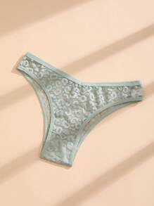 5pcs/Pack Sexy Women's Bikini Panties Lace V-Waist Seamless Underwear, Breathable & Comfortable - Multicolor - View 3