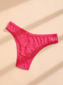 5pcs/Pack Sexy Women's Bikini Panties Lace V-Waist Seamless Underwear, Breathable & Comfortable - Multicolor - View 2