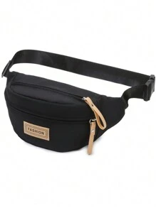 Duża torba Oxford Multi-Function Bag Street Solid Color Chest Bag Nowa moda Casual Fanny Pack Mężczyźni i kobiety Letter Messenger Bag