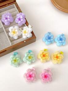 12 chiếc kẹp tóc hoa nhỏ nhiều màu, quà tặng cho bé gái - Nhiều màu - Xem 7