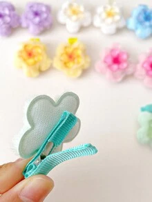 12 chiếc kẹp tóc hoa nhỏ nhiều màu, quà tặng cho bé gái - Nhiều màu - Xem 6