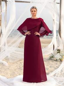 Mother Of The Bride Dresses - Burgundy - View 2