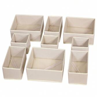1/3/6/9/12 Pakken Opvouwbare Stoffen Opbergdoos Kast Lade Organizer Stoffen Manden Bakken Containers Verdeler Voor Kleding Ondergoed BH's Sokken Lingerie Kleding