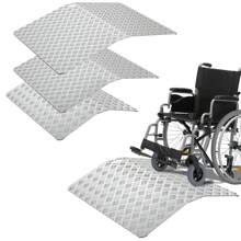 Threshold Ramp Wheelchair Ramp Threshold Ramp, Aluminum Ramp Wheelchair, Threshold Bridge Non-Slip, Curb Ramp Portable With Handles, Load Capacity 270 Kg - 100 X 70 X 10 cm - View 1