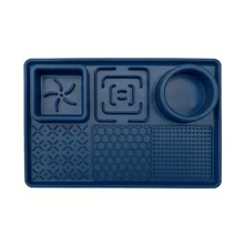 1 pièce Tapis à lèche en silicone pour animaux de compagnie, avec ventouse, tapis d'alimentation polyvalent pour animaux de compagnie, bol d'alimentation lente pour animaux de compagnie pour soulager l'anxiété et l'ennui, plateau d'alimentation