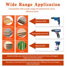 15mm-35mm Woodworking Hole Opener Drill Bit Set, Adjustable Limit For Cabinet Door Hinge, Specially For Positioning Punching,Tool Accessories