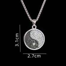 1 pieza Collar colgante de Yin Yang retro, adecuado para mujeres y hombres, regalo de joyería para fiesta, collar chino de Taiji