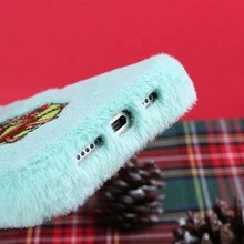 1 件温暖毛茸茸圣诞驯鹿设计手机壳适用于 Apple iPhone 16 15 14 Plus 13 12 11 Pro Max - 綠色 - 查看 8