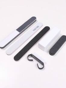 klimonla Klimonla 6pcs Nail Sponge Strip Double-Sided Polishing Sponge Tofu Block Sanding Strip Nail Shaping Strip Polishing Strip Nail Surface Polishing Nail Shaping Special Use Tool Kit