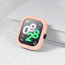 1pc Starlight Color Soft Silicone Protective Case, Compatible With Redmi Watch, Available In White, Black, Pink, Light Gray, Yellow, Dark Gray, Dark Green, Dark Blue, Mint Green, Purple