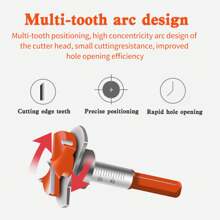 15mm-35mm Woodworking Hole Opener Drill Bit Set, Adjustable Limit For Cabinet Door Hinge, Specially For Positioning Punching,Tool Accessories