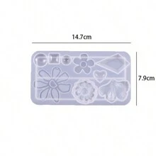 1pc Jewelry Resin Mold, Epoxy Resin Earring Mold Casting Tray With Holes For DIY Pendant Earring Necklace Keychain Making - Multicolor - View 20