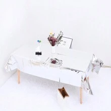 1pc/3pcs/5pcs Disposable PE Solid Color Tablecloth 54*72IN 54*108in Rectangular Tablecloth 137cm X 183cm 137*274cm Glossy Waterproof Oil-Proof Party Tablecloth Birthday Decoration Tablecloth - 54*72inch - View 10