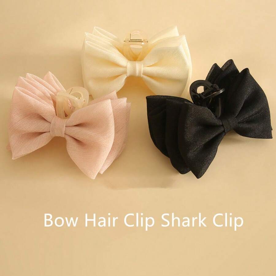 1 件公主奔跑设计蝴蝶结发夹发爪，高端质感 - 彩色 - 查看 1