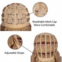 Long Brown Gradient Blonde Wave 80s Wig 70s Halloween Mullet Cosplay Wig For Women - Beige - View 5