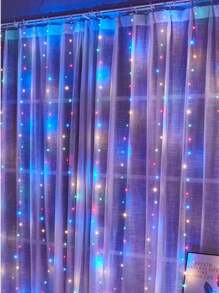 3x3 Mts Decorative Curtains 300 LED Light Series With 8 Modes USB Control - Multicolor - View 6