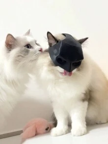 Mũ bảo hiểm dơi bằng nhựa cho mèo, có thể làm cho mèo thời trang hơn, mũ che mặt cho thú cưng, phụ kiện nửa mặt vui nhộn và phong cách cho thú cưng - Nhiều màu - Xem 7