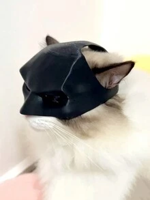 Mũ bảo hiểm dơi bằng nhựa cho mèo, có thể làm cho mèo thời trang hơn, mũ che mặt cho thú cưng, phụ kiện nửa mặt vui nhộn và phong cách cho thú cưng - Nhiều màu - Xem 6