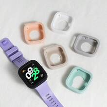 1pc Starlight Color Soft Silicone Protective Case, Compatible With Redmi Watch, Available In White, Black, Pink, Light Gray, Yellow, Dark Gray, Dark Green, Dark Blue, Mint Green, Purple