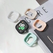 1pc Starlight Color Soft Silicone Protective Case, Compatible With Redmi Watch, Available In White, Black, Pink, Light Gray, Yellow, Dark Gray, Dark Green, Dark Blue, Mint Green, Purple