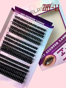 300 Cluster Fluffy Soft Eyelashes, Delicate Individual Lashes 8-16mm Fluffy D Curl Eyelash Extension Cluster 60D 80D 100D DIY Lash At Home
