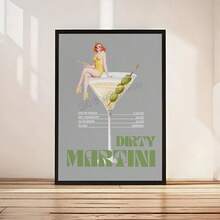 HALFLEMART 1 tấm áp phích cocktail cổ điển, rượu whisky mojito, trang trí phòng khách, không có khung - Nhiều màu - Xem 7