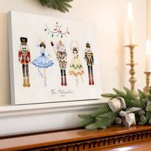 1pc Nutcracker Print, Vintage Watercolor Printable Wall Art, Nursery Wall Prints, Kids Xmas Digital Home Decor,Canvas Wall Poster, Bedroom Living Room Hallway Decoration Christmas Decorations Room Decor Christmas