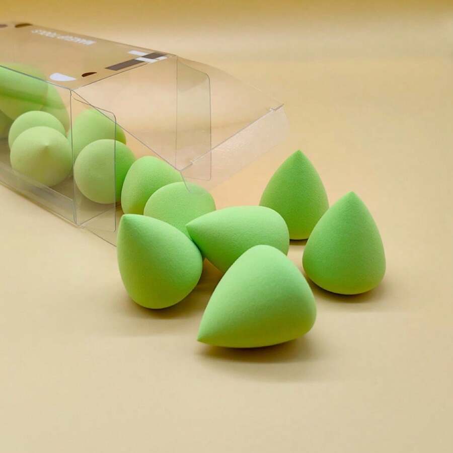 10Pack Green Makeup Sponges For Foundation, Liquid, Cream And Powder