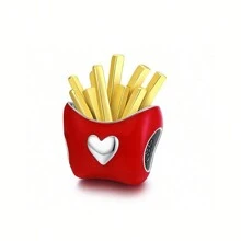 1 Stück Schmuckherstellung-Set mit Lebensmittel-Motiven wie Pommes, Hamburger, Sandwich, Kuchen, Eis, Cola, Wassermelone, Avokado für Anhänger, Armbänder und Schmuck
