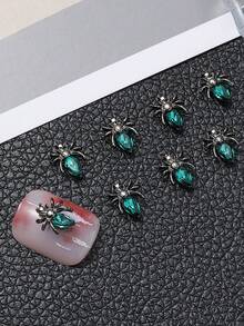 10/20 件万圣节指甲饰品蜘蛛用于指甲设计 - 哥特式复古合金指甲钉配件用于丙烯酸指甲的指甲首饰 - 朋克风格小蜘蛛饰品用于工艺品 DIY - 彩色 - 查看 10