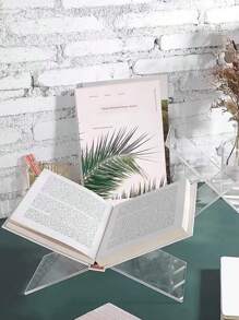 1set Sturdy Acrylic Book Rack, Minimalist Modern Style Multi-Color Book Organizer Shelf, Suitable For Home Bedroom Library School