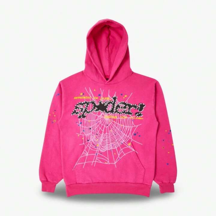 SP5DER *DNR* Sp5der 'P*NK V2' Pullover Hoodie Pink (FW23