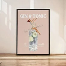 HALFLEMART 1 tấm áp phích cocktail cổ điển, rượu whisky mojito, trang trí phòng khách, không có khung - Nhiều màu - Xem 14