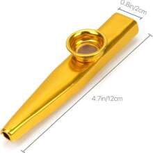 [Custom] Metal Kazoo, Professional Performance Kazoo Trumpet, Saxophone Kazoo, Small Musical Instrument Flute Tube Diaphragm, Christmas/Birthday Gift - Multicolor - View 2