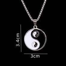 1 pieza Collar colgante de Yin Yang retro, adecuado para mujeres y hombres, regalo de joyería para fiesta, collar chino de Taiji