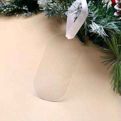 50 件 4 英寸 X 2 英寸透明亚克力椭圆形空白珠宝工艺品、婚礼装饰 DIY 材料