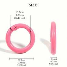 10 chiếc móc chìa khóa tráng men nhiều màu kẹo hỗn hợp có thể mở được, móc chìa khóa kim loại nhiều màu, mặt dây chuyền thủ công DIY - Màu hỗn hợp - Xem 4