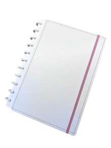 Tesouro direto Import Ring Notebook, Hardcover Leatherette A4, 80 Lined Sheets, 11 Discs - 白色 - 查看 1