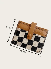 Billetera pequeña de moda para dama, de lona simple y ligera con 10 ranuras, con cremallera y cierre a presión, forro y ribete (PU), solo lavado a mano o en seco. Cartera de mujer, monedero, tarjetero, portador de tarjetas de crédito, portador de tarjetas de identificación, portador de tarjetas de negocios