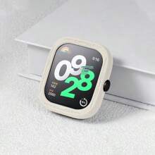1pc Starlight Color Soft Silicone Protective Case, Compatible With Redmi Watch, Available In White, Black, Pink, Light Gray, Yellow, Dark Gray, Dark Green, Dark Blue, Mint Green, Purple
