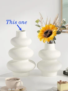 陶瓷花瓶，现代家居装饰，白色/黑色圆形花瓶，现代干花花瓶，波西米亚风格家居装饰，非常适合婚礼艺术装饰，母亲节礼物 - 多色 - 查看 10