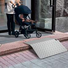 Threshold Ramp Wheelchair Ramp Threshold Ramp, Aluminum Ramp Wheelchair, Threshold Bridge Non-Slip, Curb Ramp Portable With Handles, Load Capacity 270 Kg - 100 X 70 X 10 cm - View 8