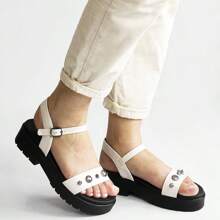 ZATTA Valquiria Metal Flat Sandal - 白色 - 查看 4