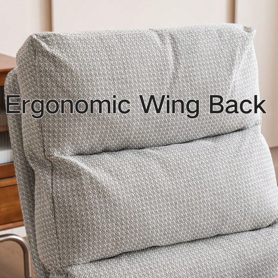 Modern Ice Velvet Fabric Gliding Rocking Chair With High Back