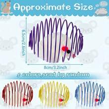 Bộ đồ chơi lò xo nhiều màu sắc 1 món - Giúp mèo của bạn giải trí với đồ chơi bóng lăn và chuột tương tác - Nhiều màu - Xem 4