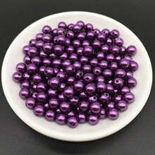 4/5/6/8/mm com Furo Acessórios de Cabelo Falsos de Pérola Bola Espaçadora Solta Redonda Contas DIY Pulseira Colar Borla Encantos Acessórios de Jóias Femininas Pingente de Brinco Decorações