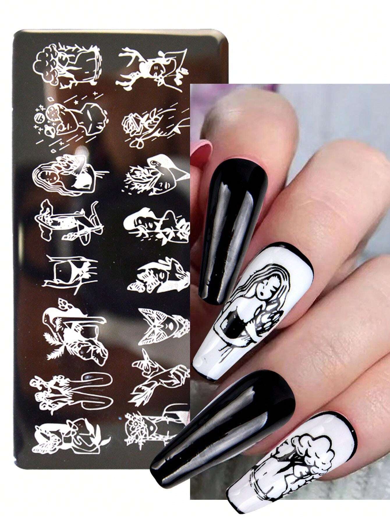 Nail Art Painting Tools, Hand Drawing Woman Portrait, Animal Bird