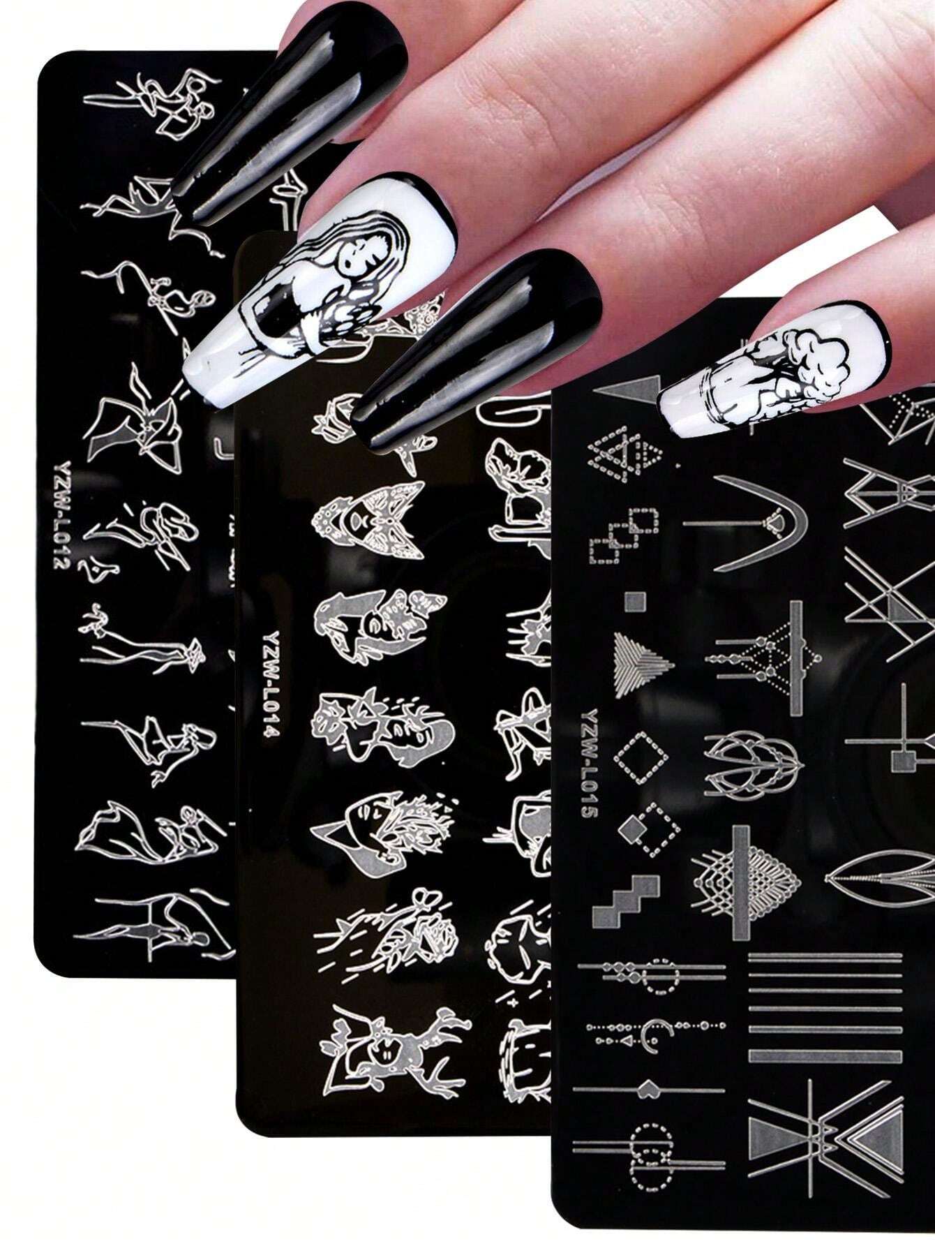 Nail Art Painting Tools, Hand Drawing Woman Portrait, Animal Bird