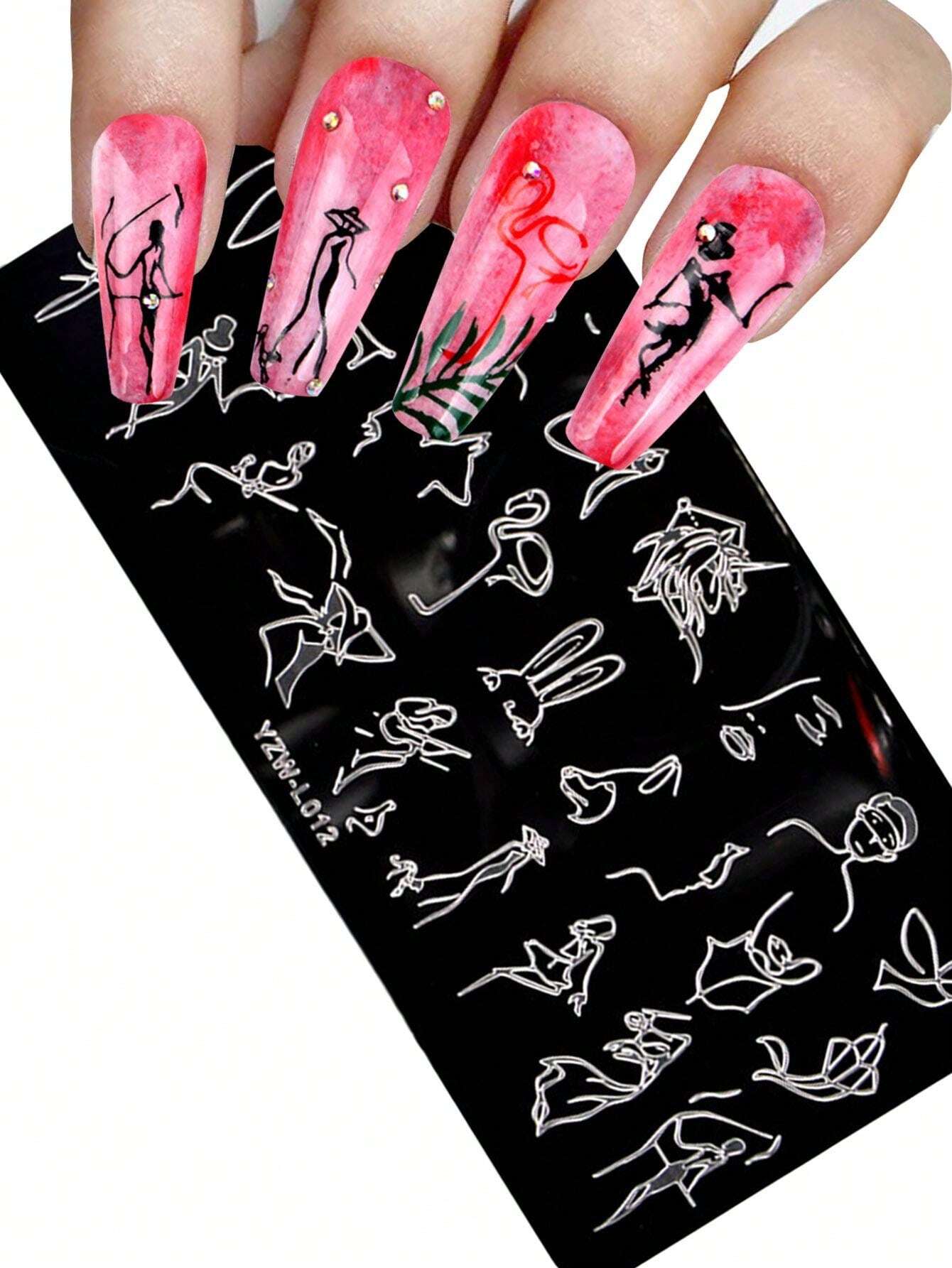 Nail Art Painting Tools, Hand Drawing Woman Portrait, Animal Bird